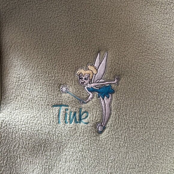 Tinkerbell Disney Jacket Womens XL Fleece Pullover Peter Pan Sweater VTG 90s Y2K - Picture 2 of 9